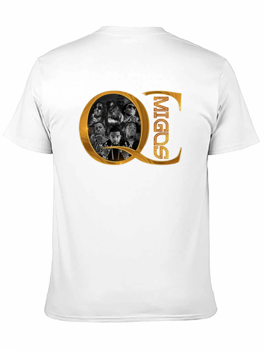 QC Migos Graphic Print Black T-Shirt
