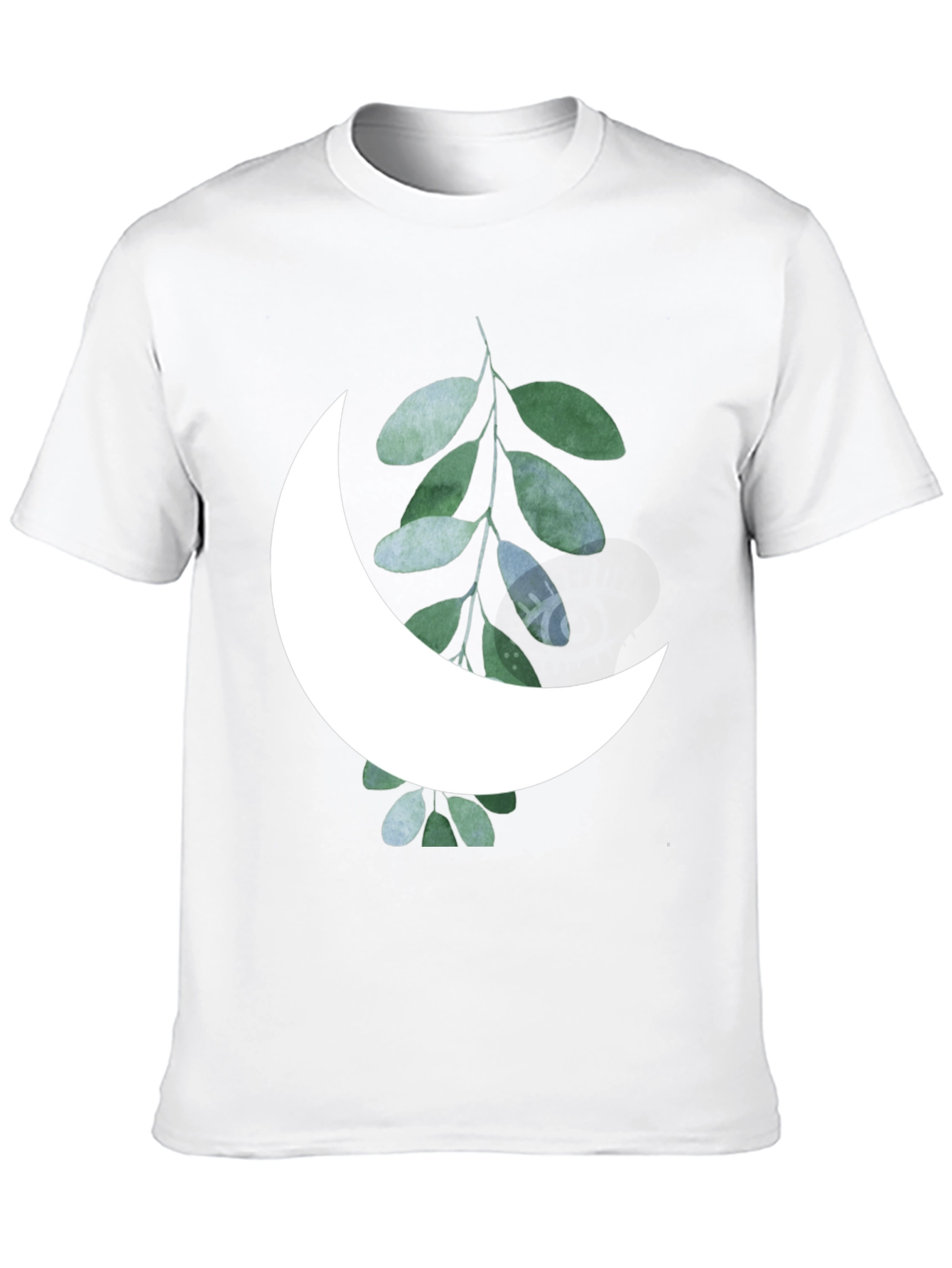 Moon & Leaf Graphic Black T-Shirt