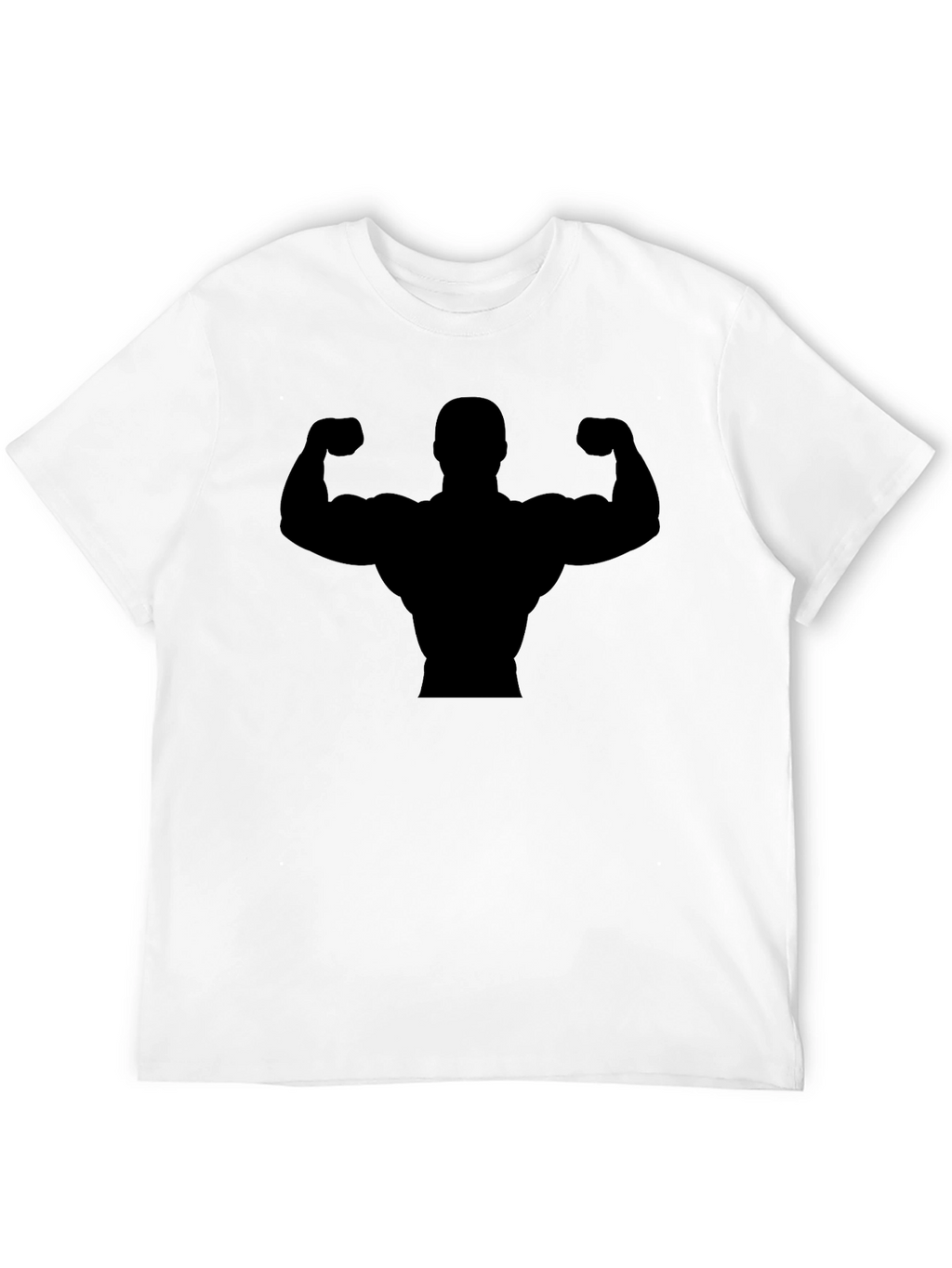 Muscle Man Silhouette Black T-Shirt