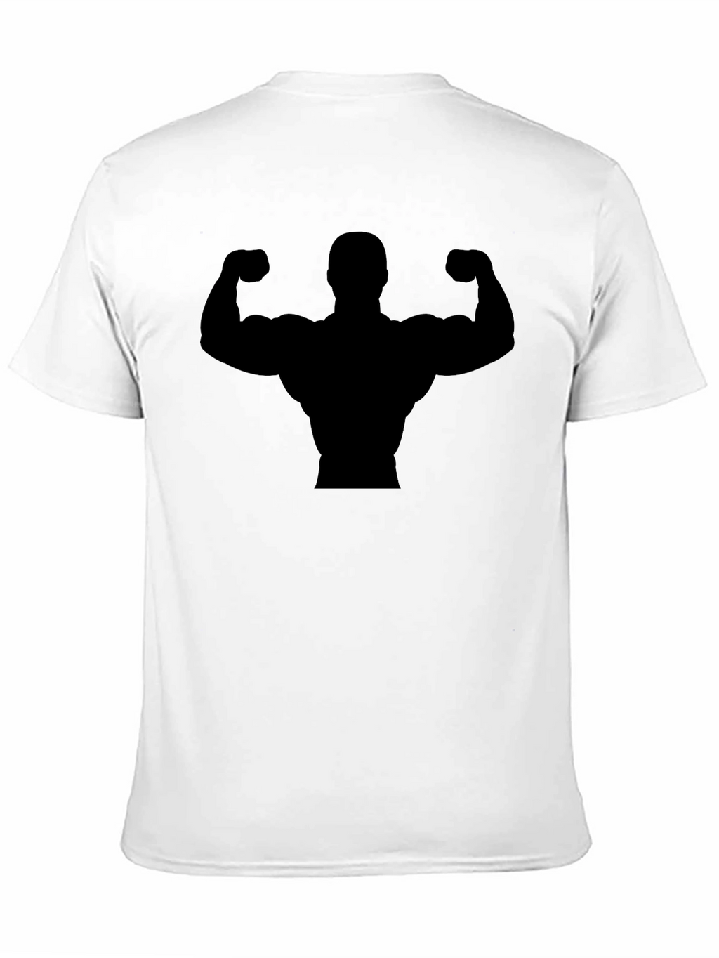 Muscle Man Silhouette Black T-Shirt