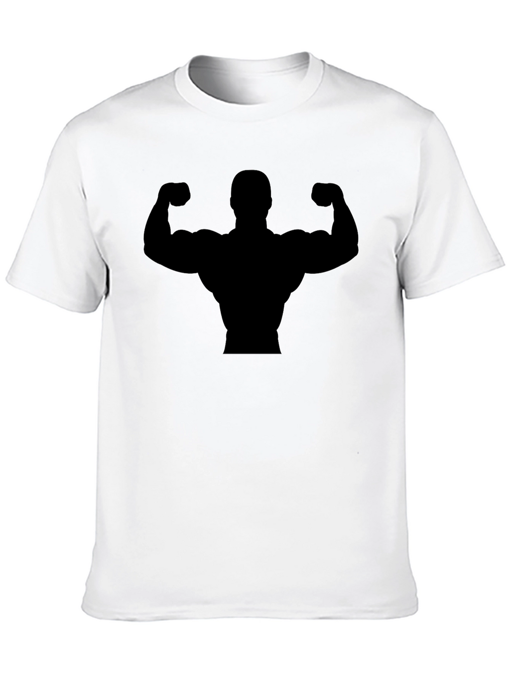 Muscle Man Silhouette Black T-Shirt