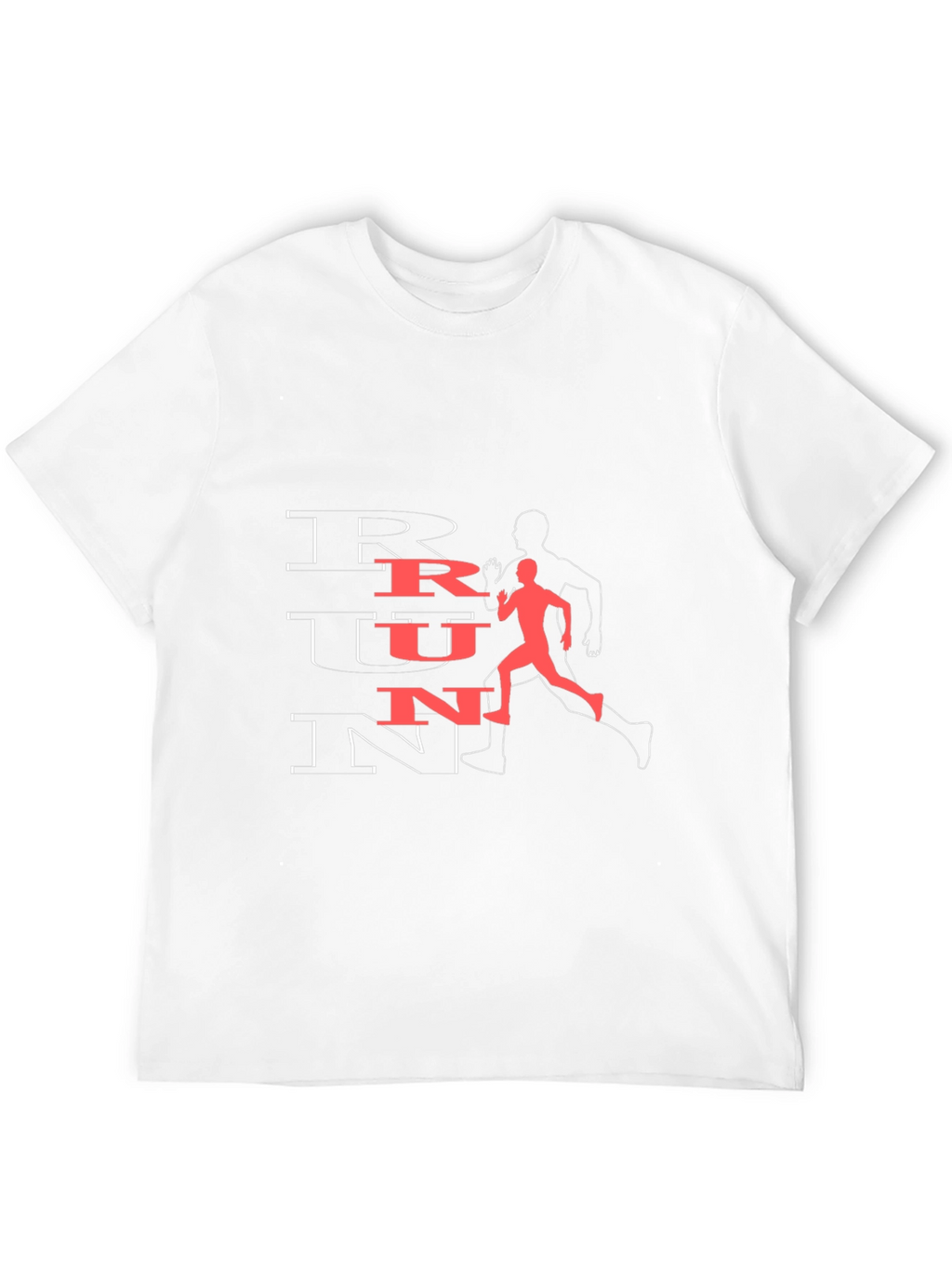Run Graphic Tee - Black Cotton Athletic T-Shirt