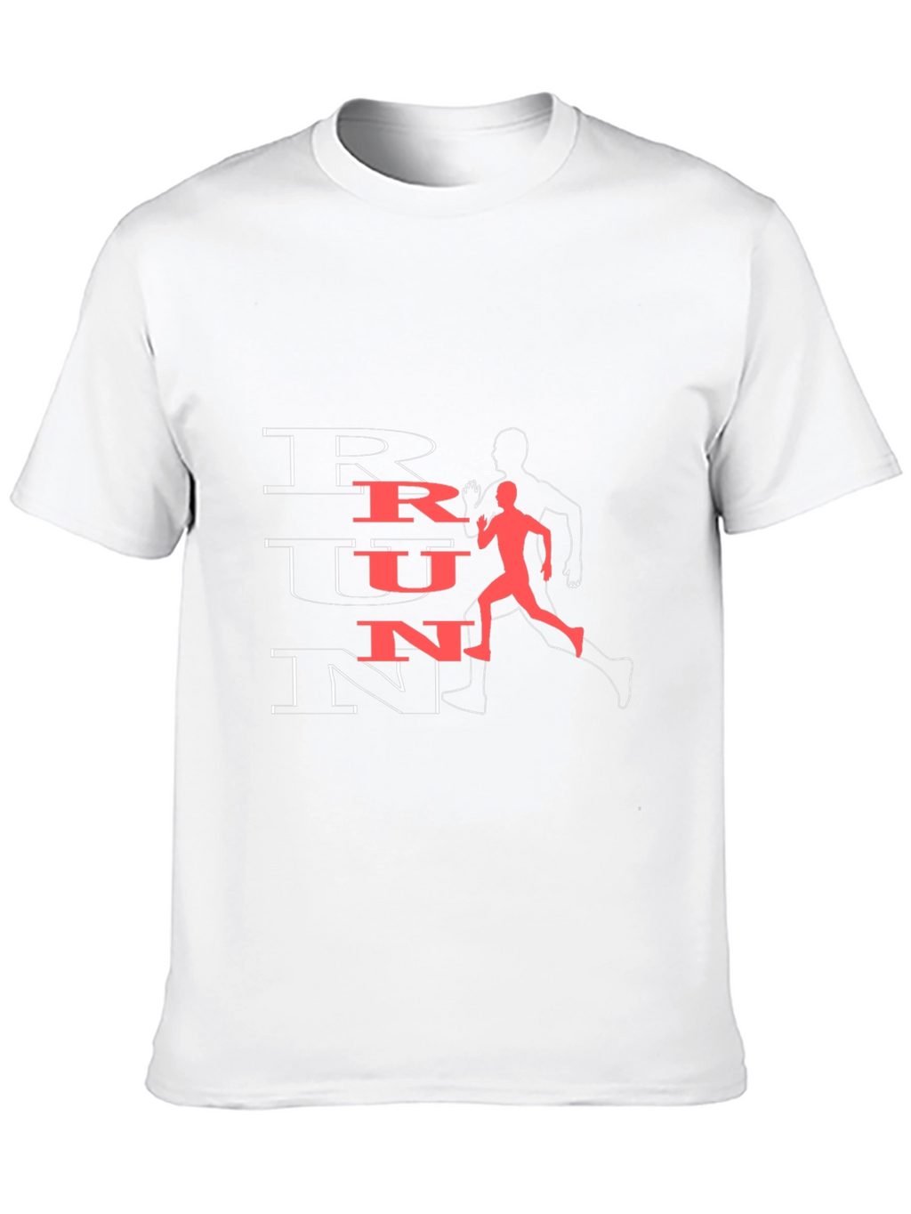 Run Graphic Tee - Black Cotton Athletic T-Shirt