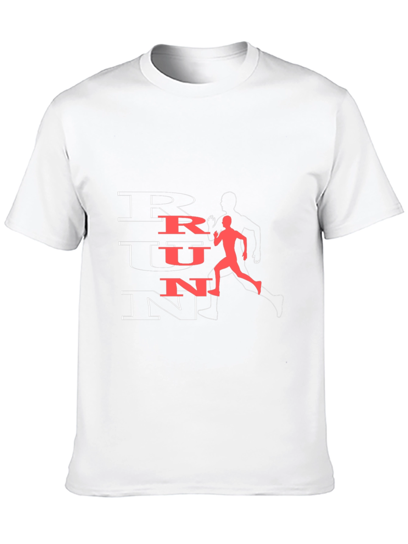 Run Graphic Tee - Black Cotton Athletic T-Shirt