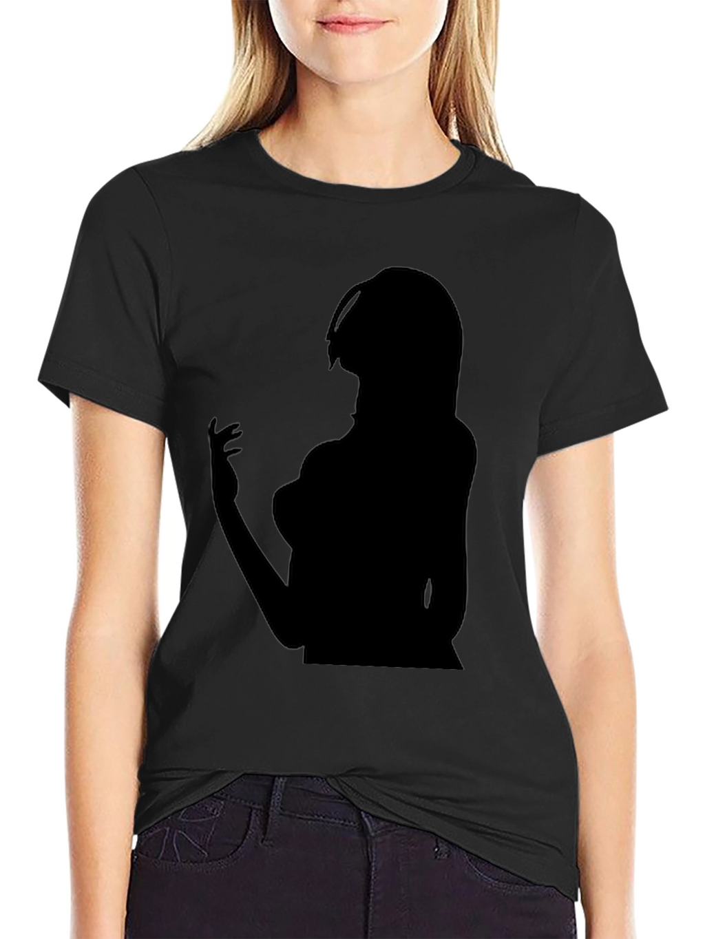 Silhouette Graphic Tee - Edgy Black T-Shirt