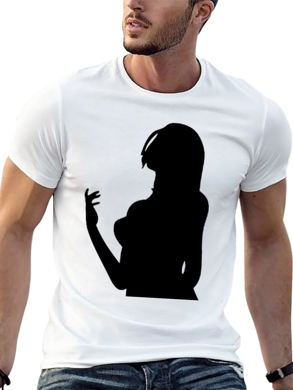 Silhouette Graphic Tee - Edgy Black T-Shirt