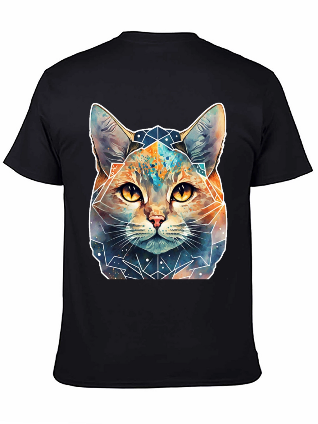 Geometric Galaxy Cat T-Shirt - Unisex