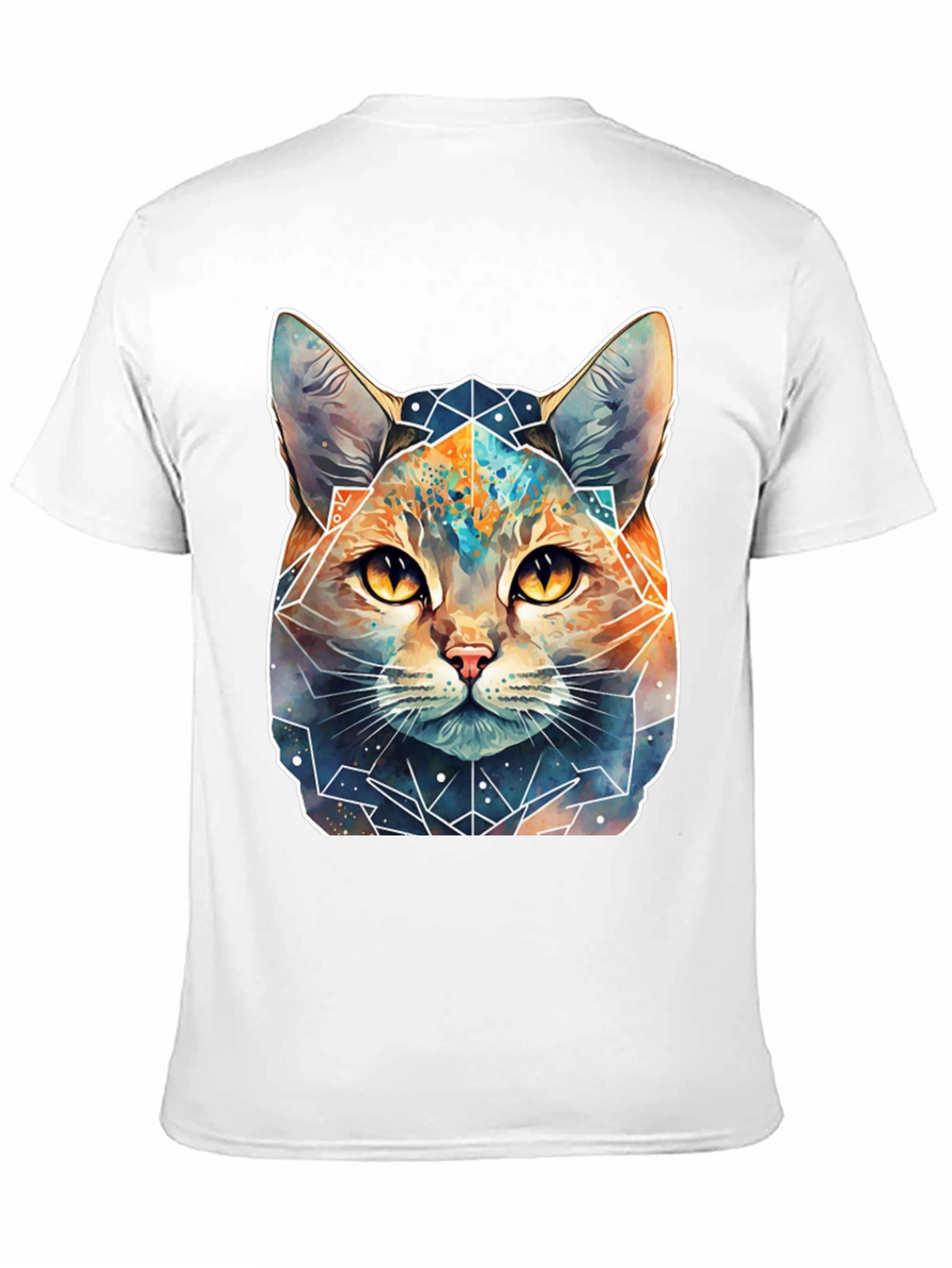 Geometric Galaxy Cat T-Shirt - Unisex