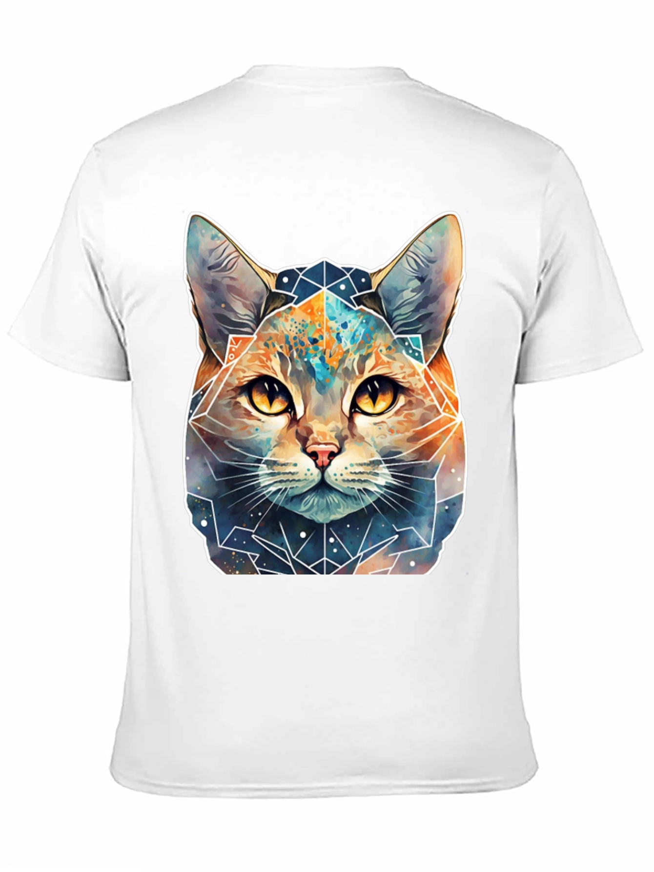 Geometric Galaxy Cat T-Shirt - Unisex