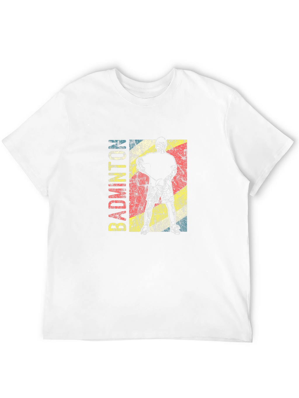 Badminton Player Graphic Tee - Retro Style