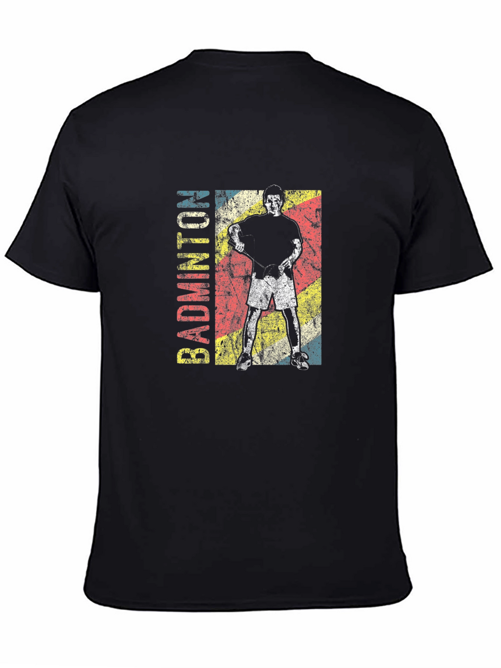 Badminton Player Graphic Tee - Retro Style