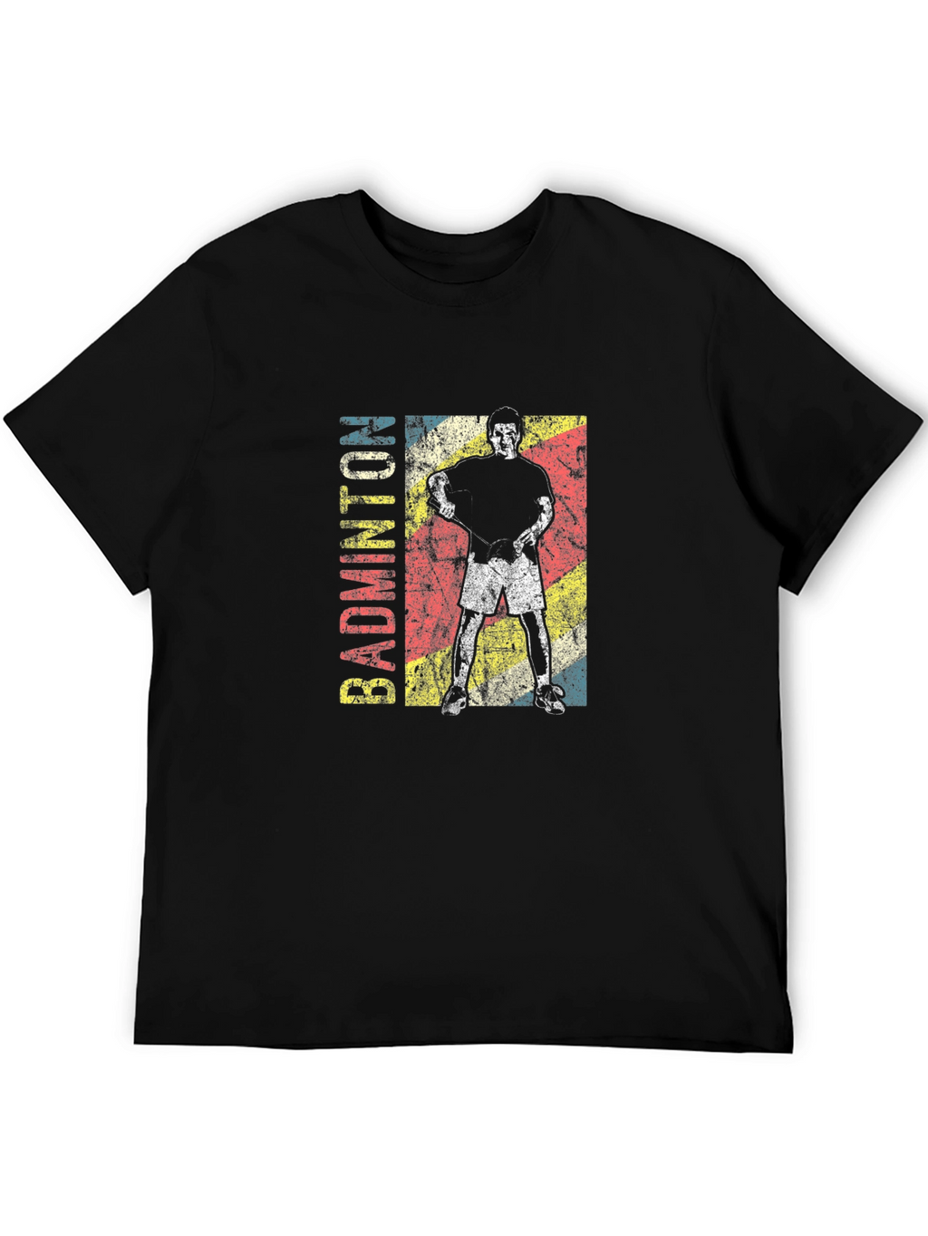 Badminton Player Graphic Tee - Retro Style