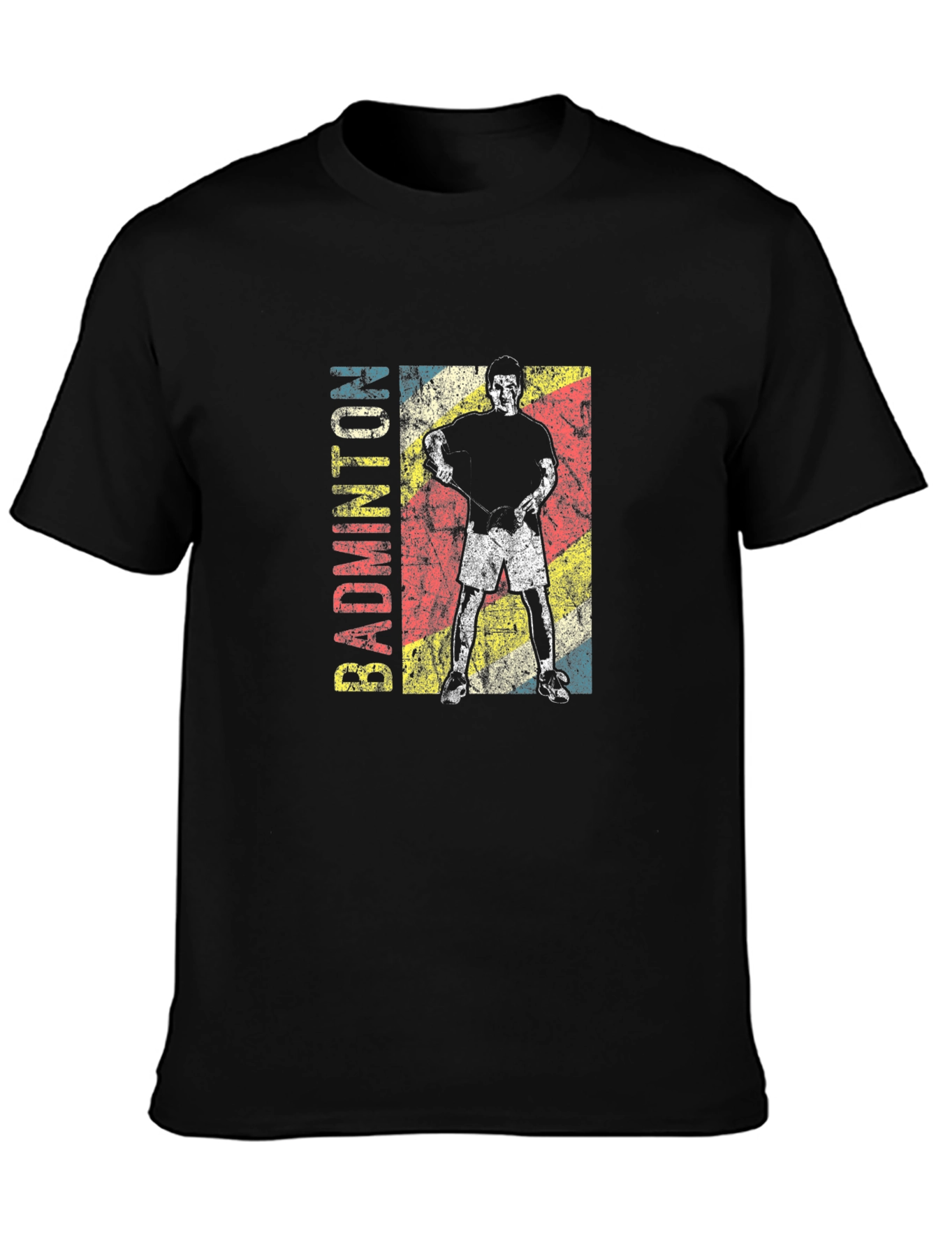 Badminton Player Graphic Tee - Retro Style