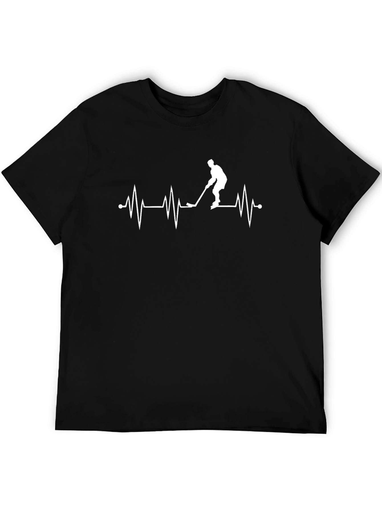Hockey Heartbeat Graphic Tee - Black