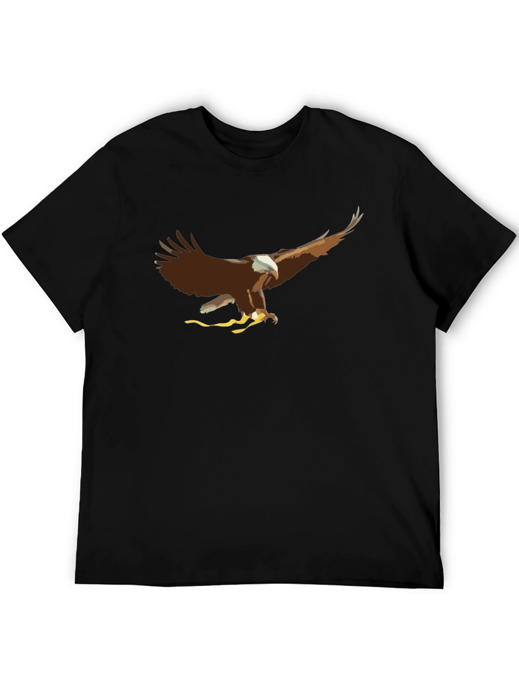 Eagle Graphic Print Black T-Shirt