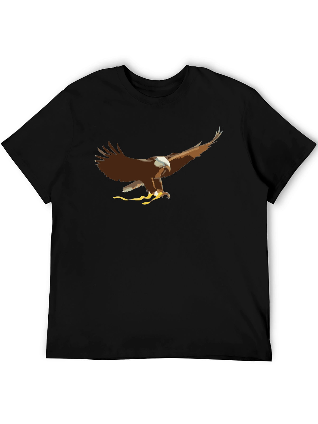 Eagle Graphic Print Black T-Shirt