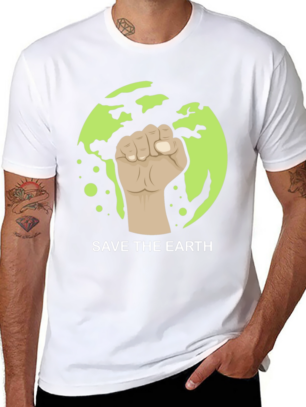 Save the Earth Graphic Tee - Black