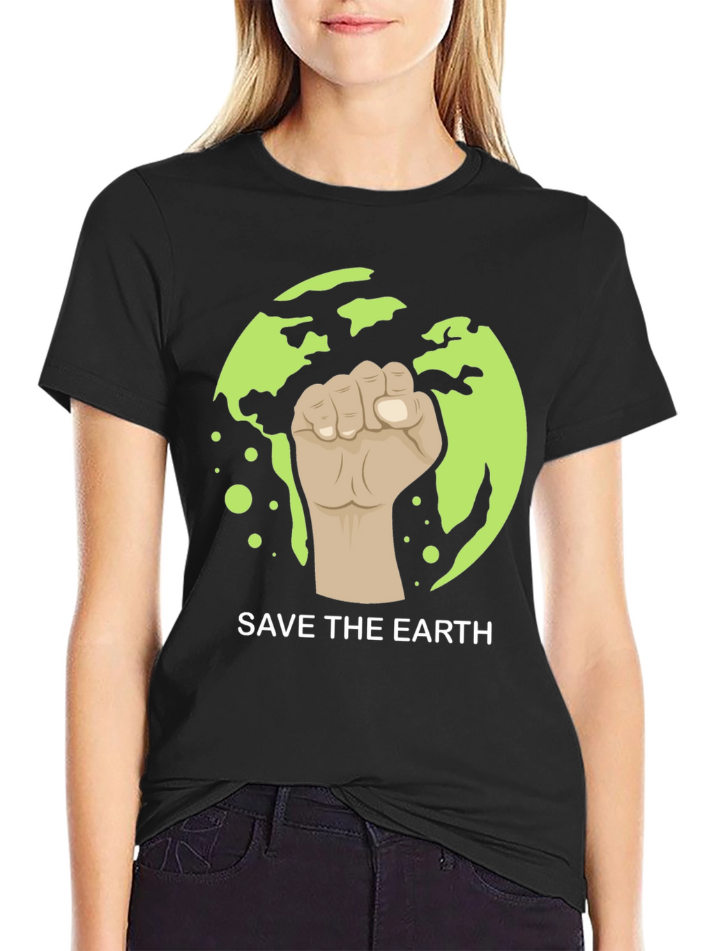 Save the Earth Graphic Tee - Black