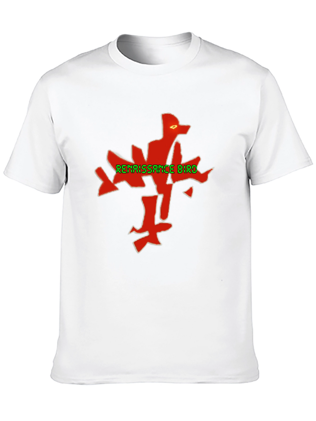 Renaissance Bird Graphic Tee - Black Cotton Blend