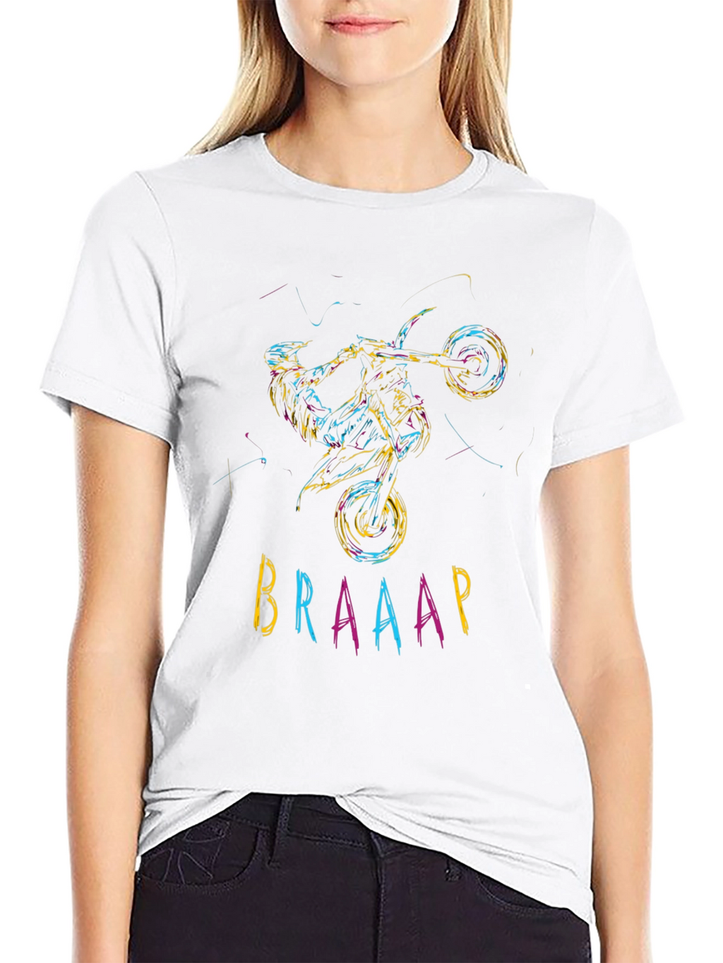 BRAAAP Motocross Graphic Black T-Shirt