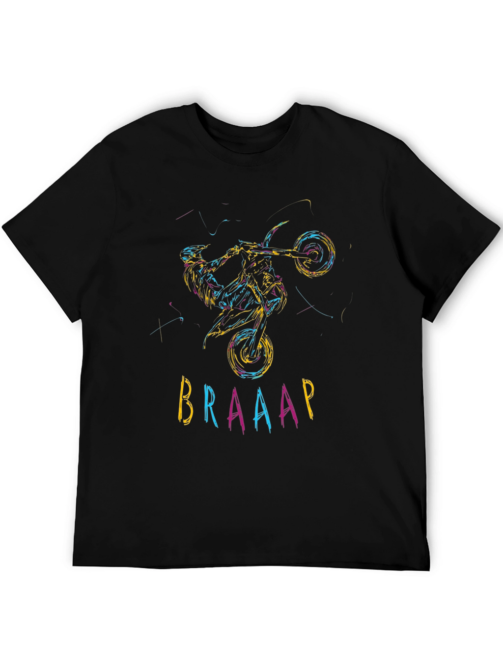 BRAAAP Motocross Graphic Black T-Shirt