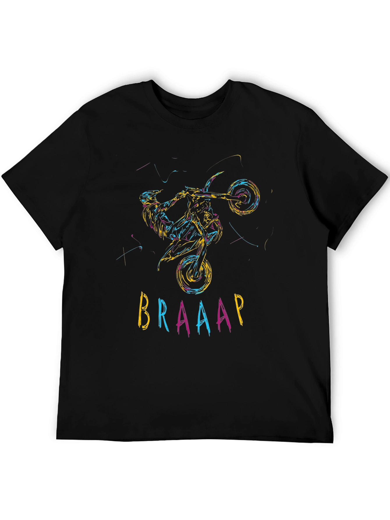 BRAAAP Motocross Graphic Black T-Shirt