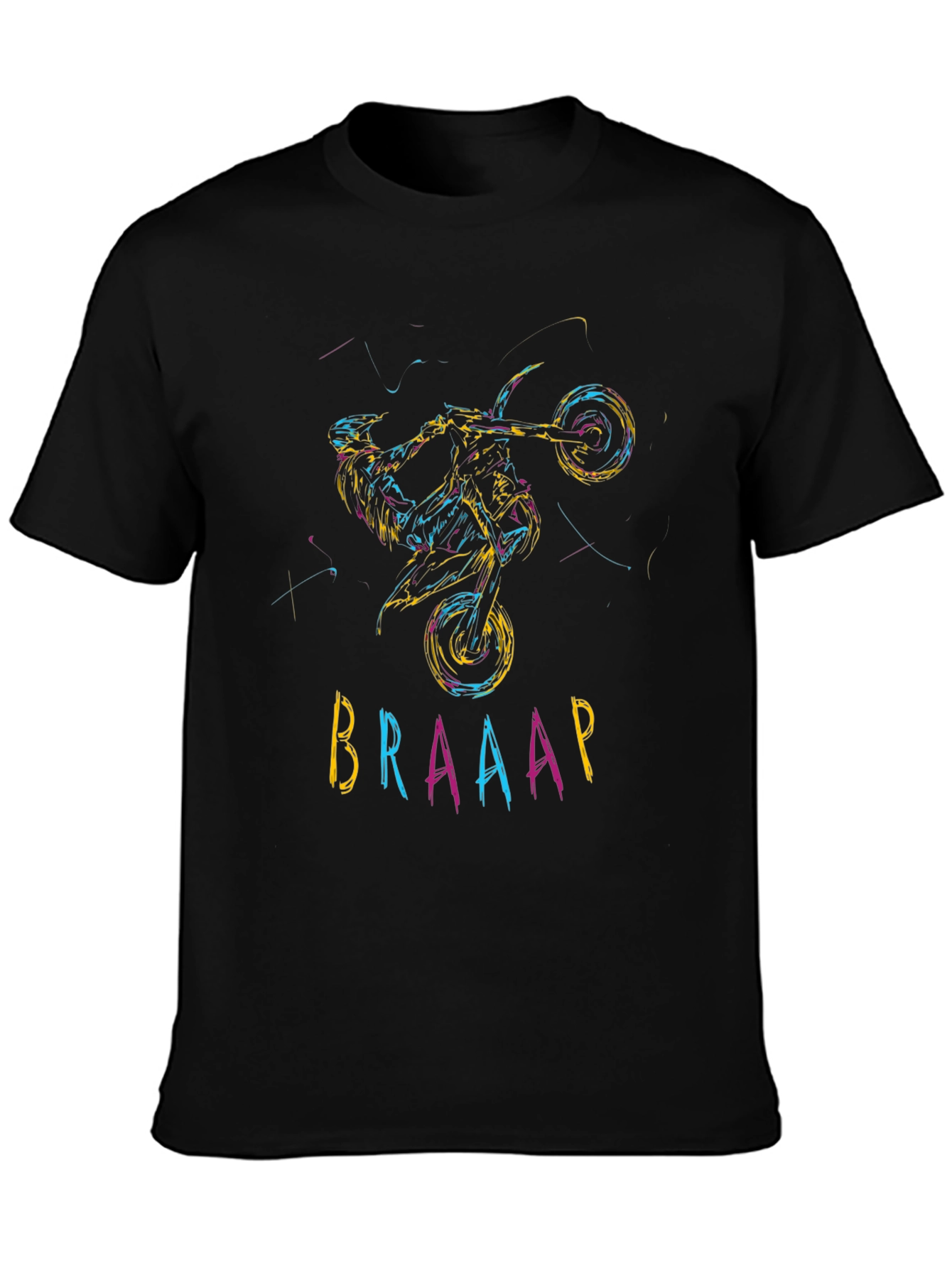 BRAAAP Motocross Graphic Black T-Shirt