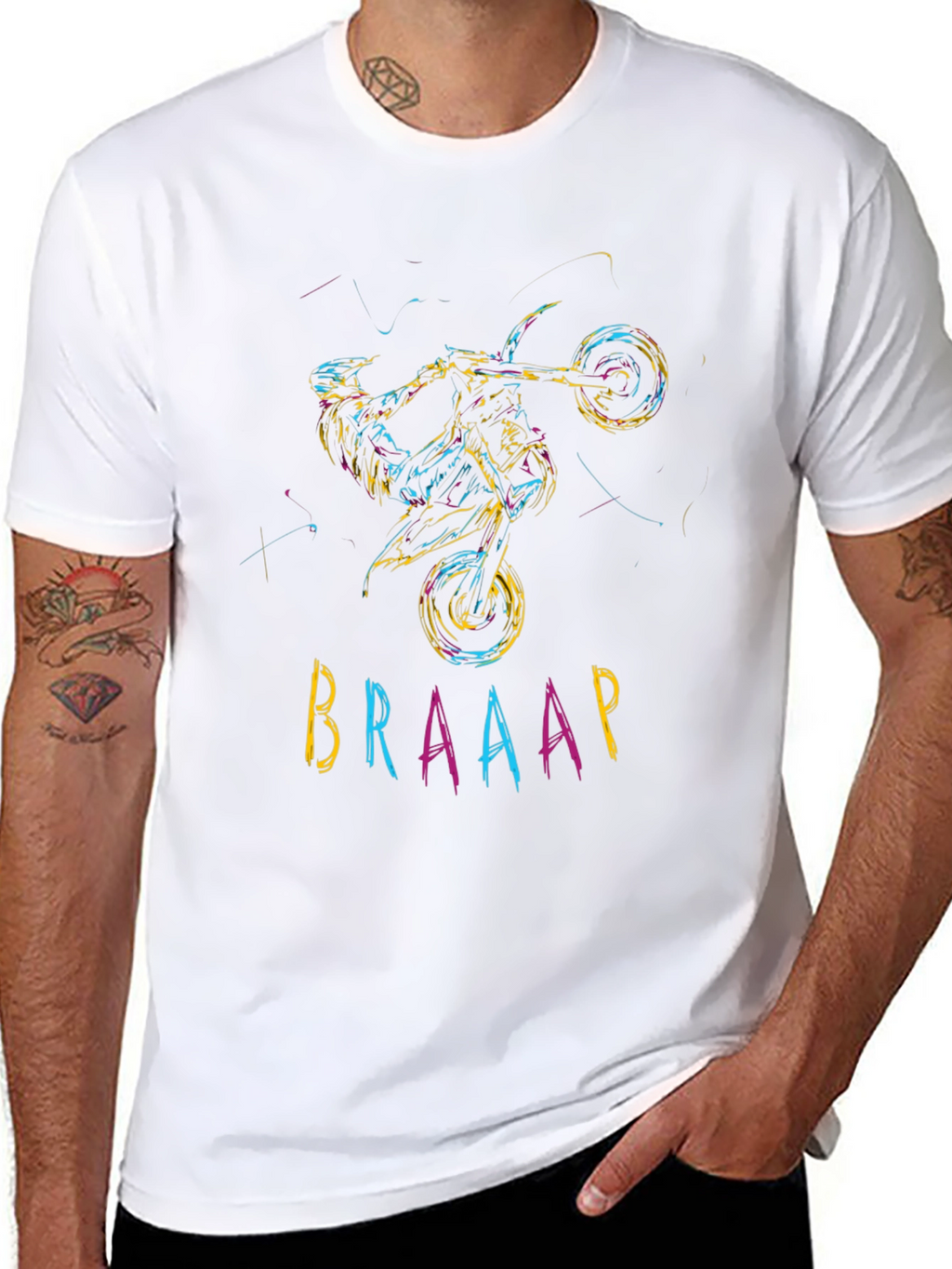 BRAAAP Motocross Graphic Black T-Shirt
