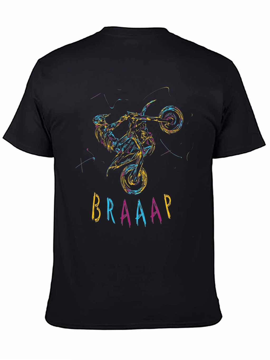 BRAAAP Motocross Graphic Black T-Shirt