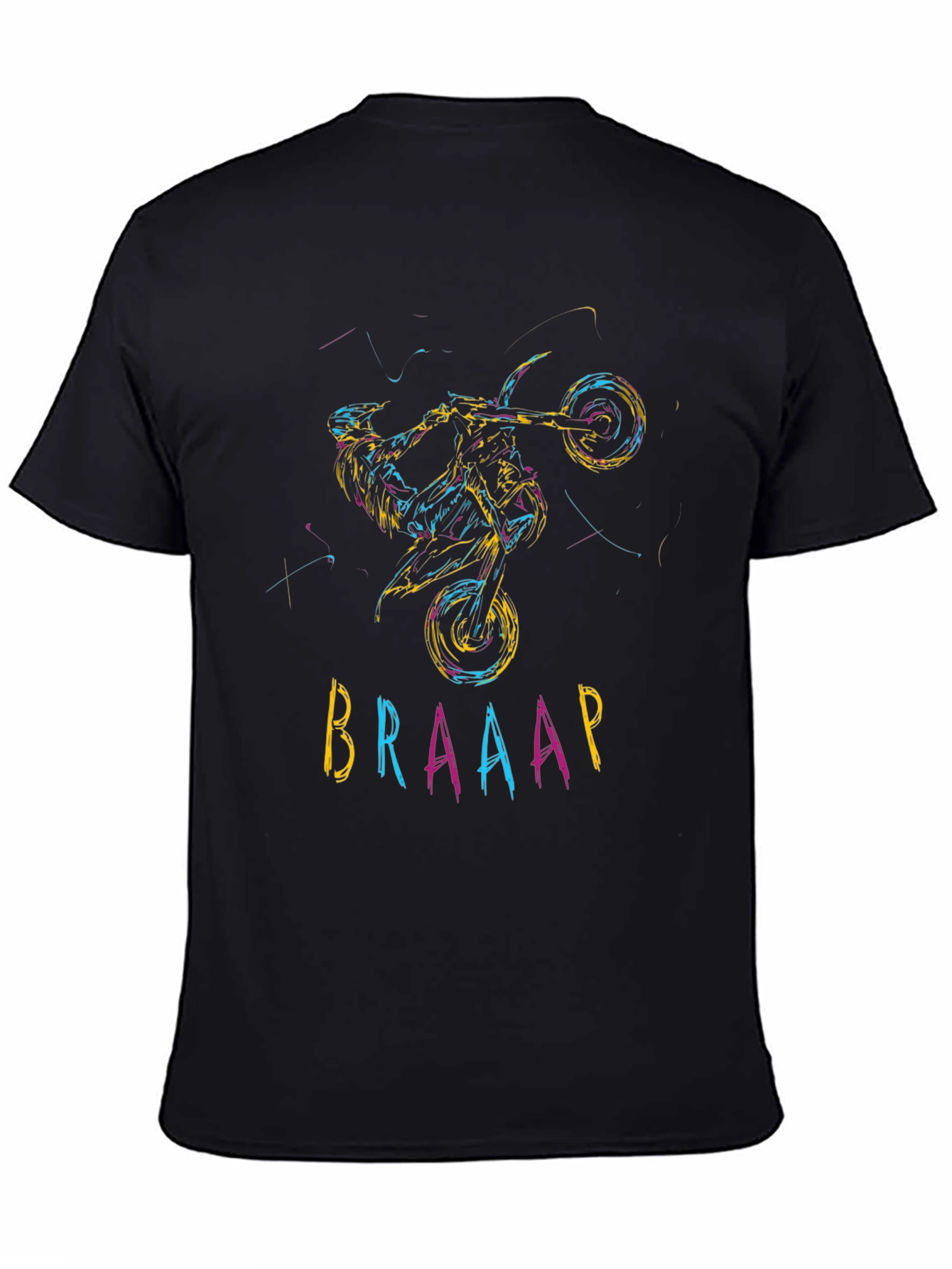 BRAAAP Motocross Graphic Black T-Shirt