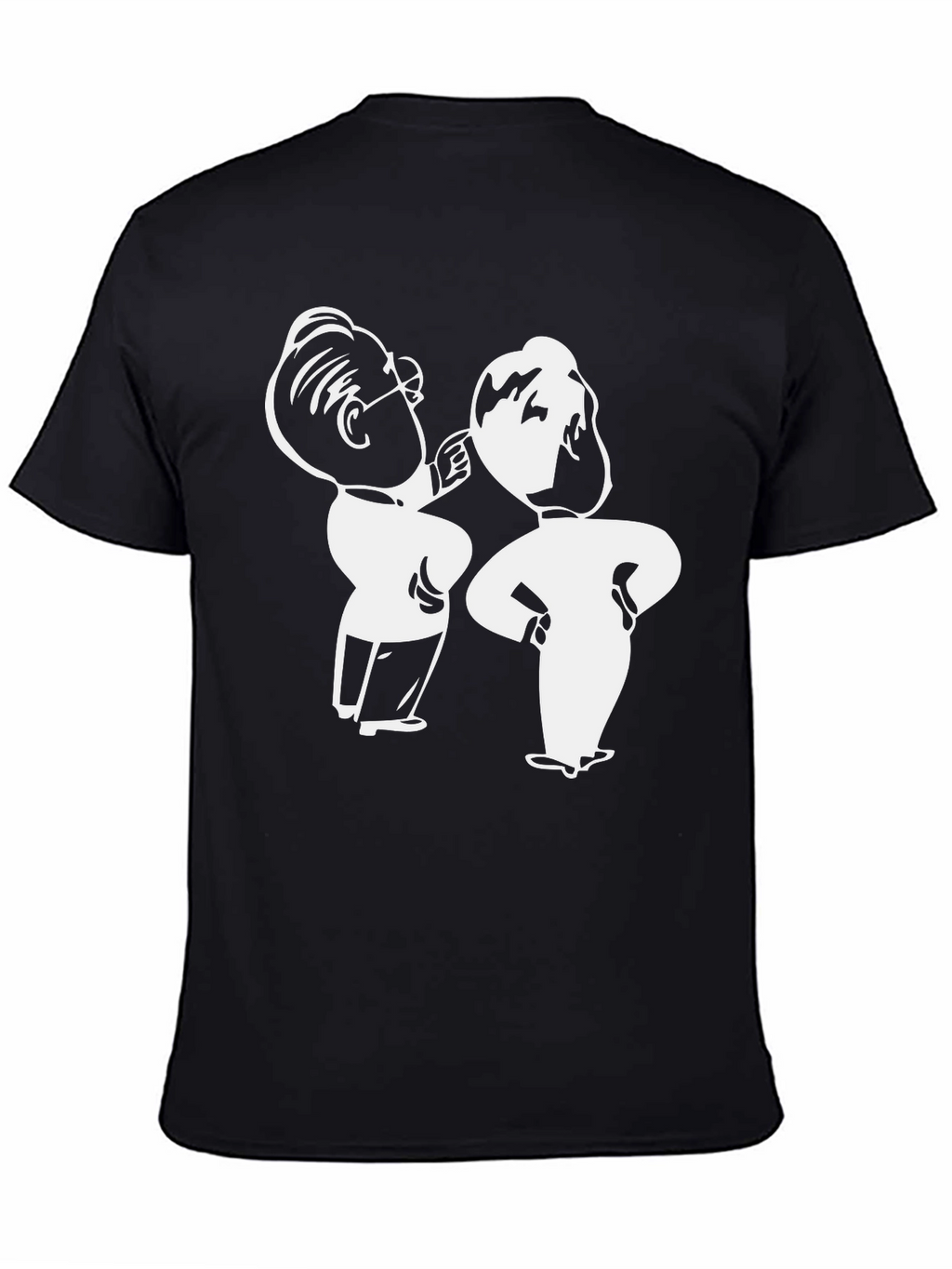 Quirky Cartoon Graphic T-Shirt - Black Cotton Tee