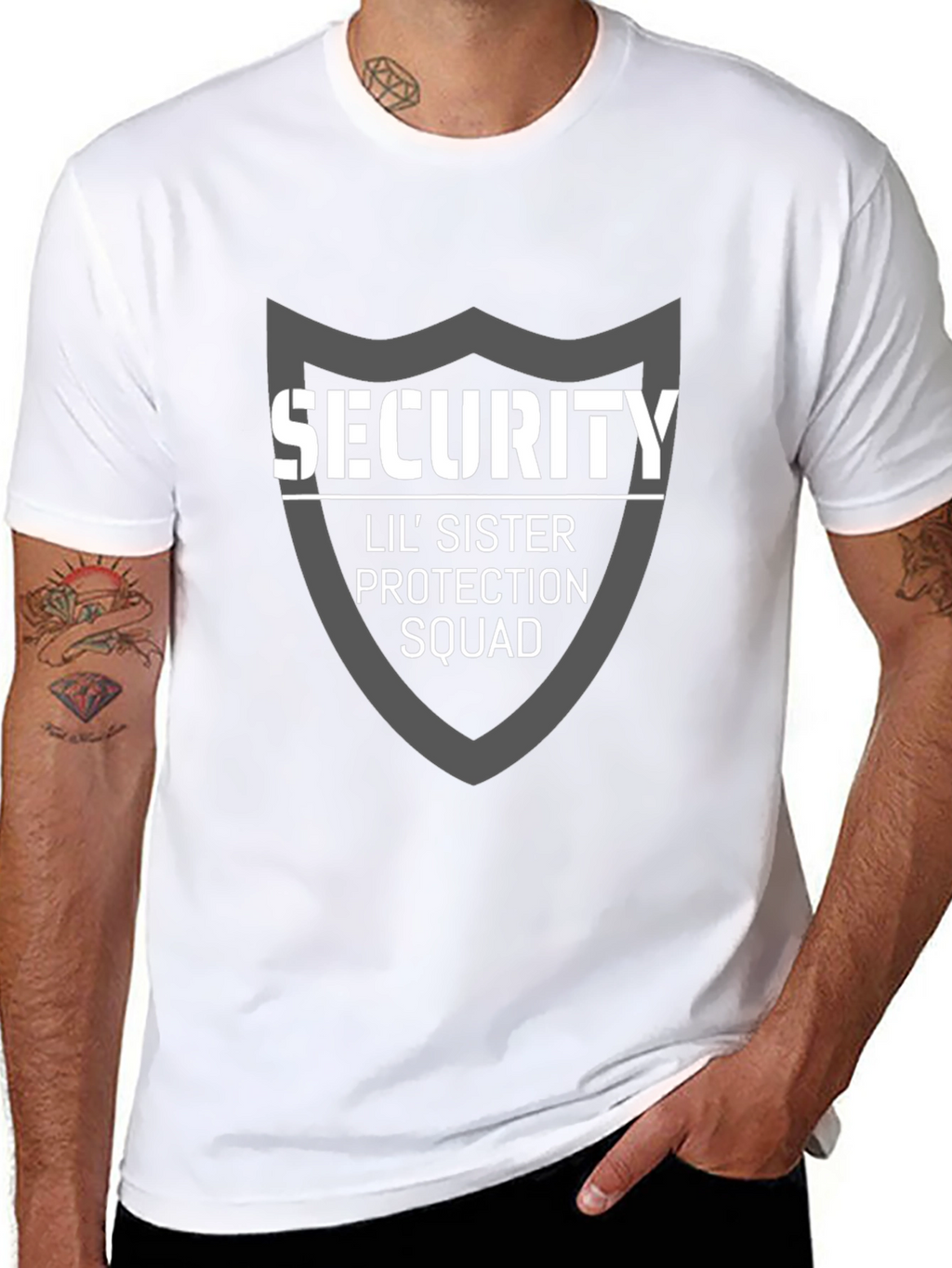 Security Lil Sister Protection Squad Graphic Tee