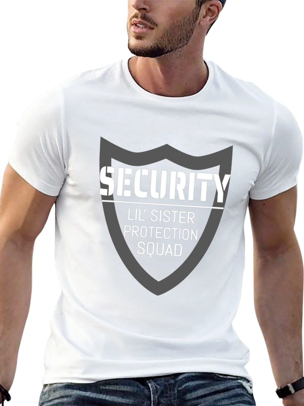 Security Lil Sister Protection Squad Graphic Tee