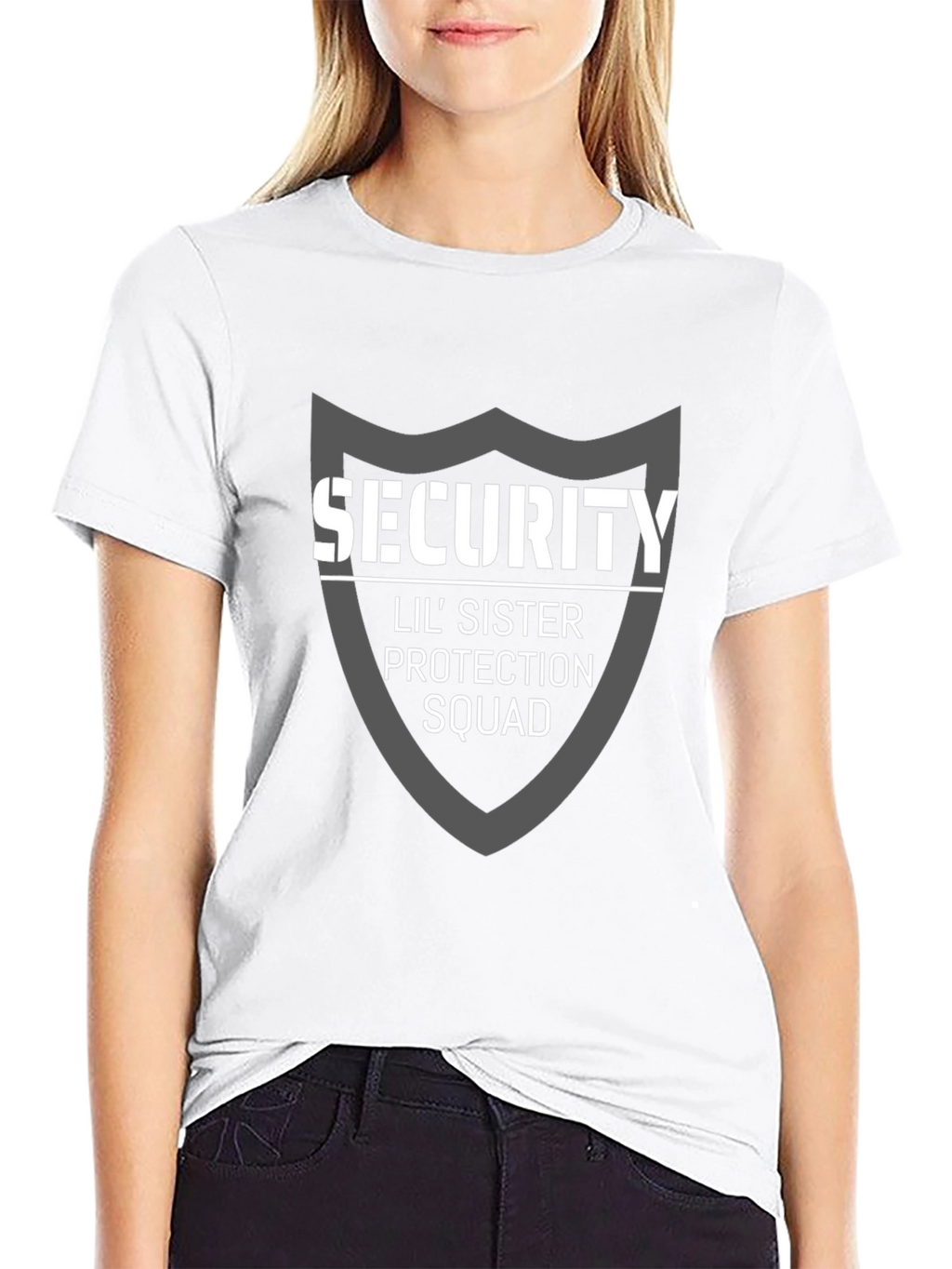 Security Lil Sister Protection Squad Graphic Tee
