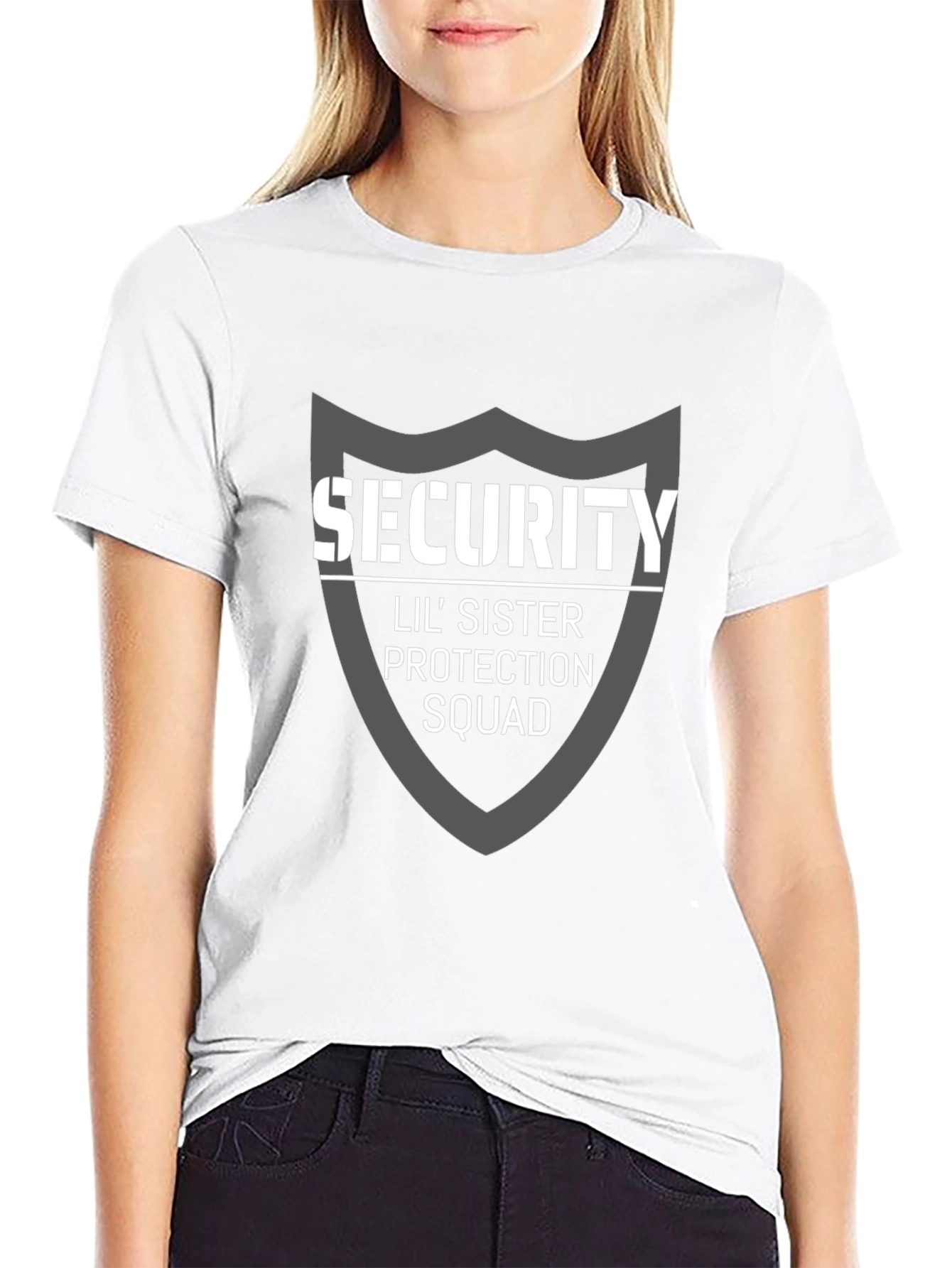 Security Lil Sister Protection Squad Graphic Tee