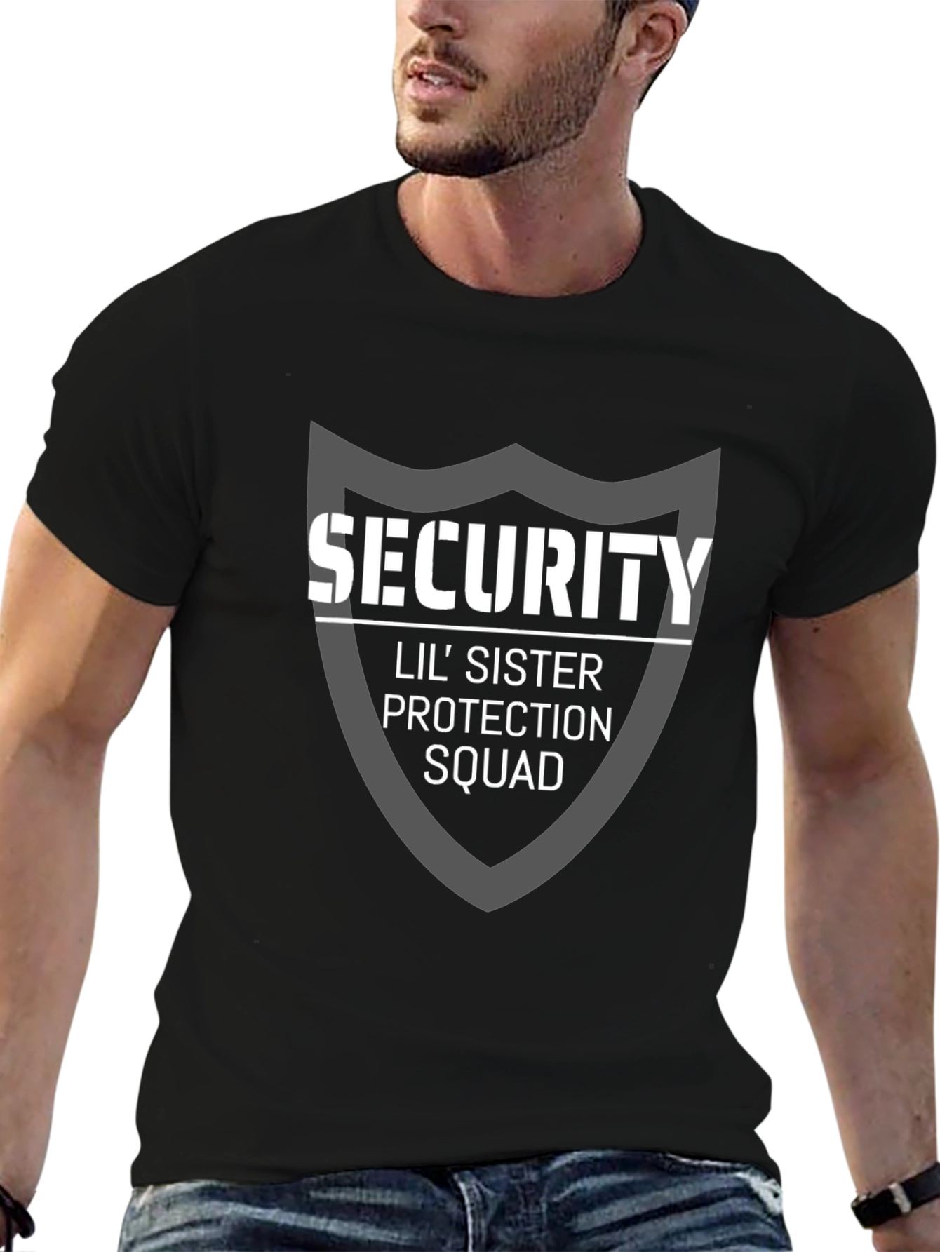 Security Lil Sister Protection Squad Graphic Tee