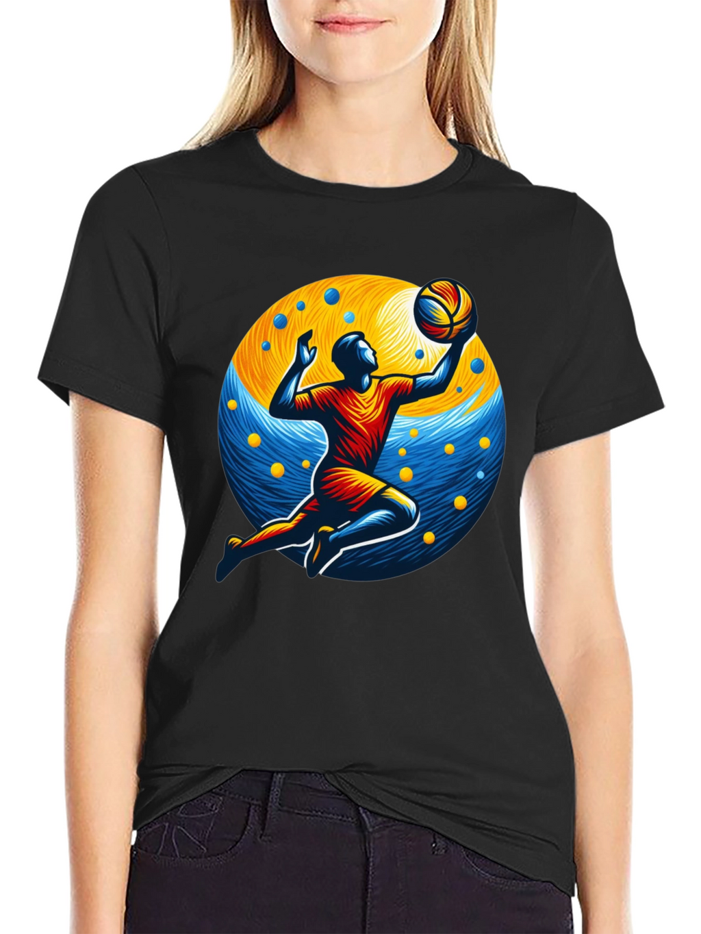 Volleyball Player Graphic T-Shirt
