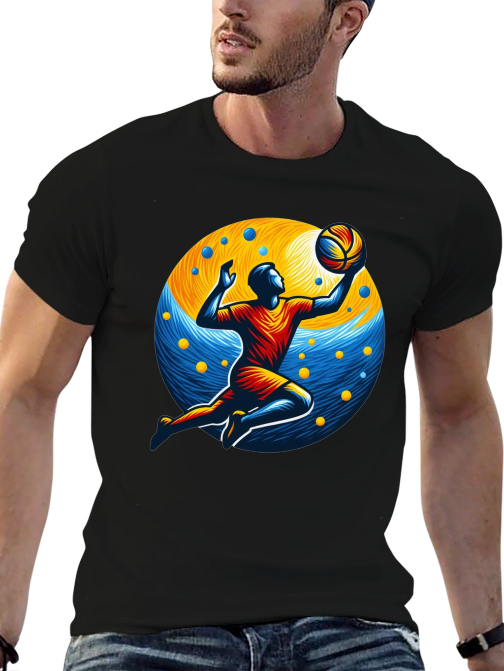 Volleyball Player Graphic T-Shirt