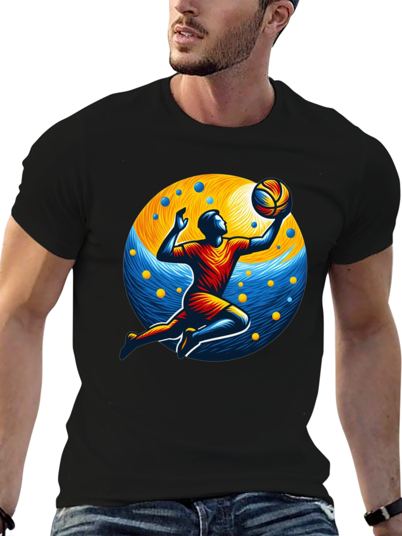 Volleyball Player Graphic T-Shirt