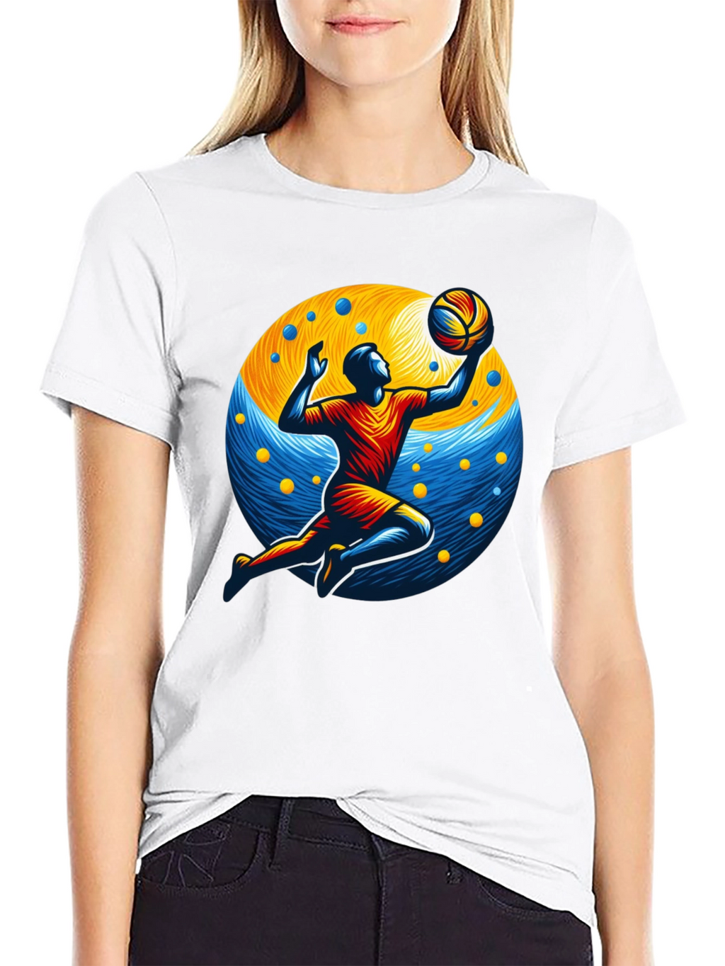 Volleyball Player Graphic T-Shirt