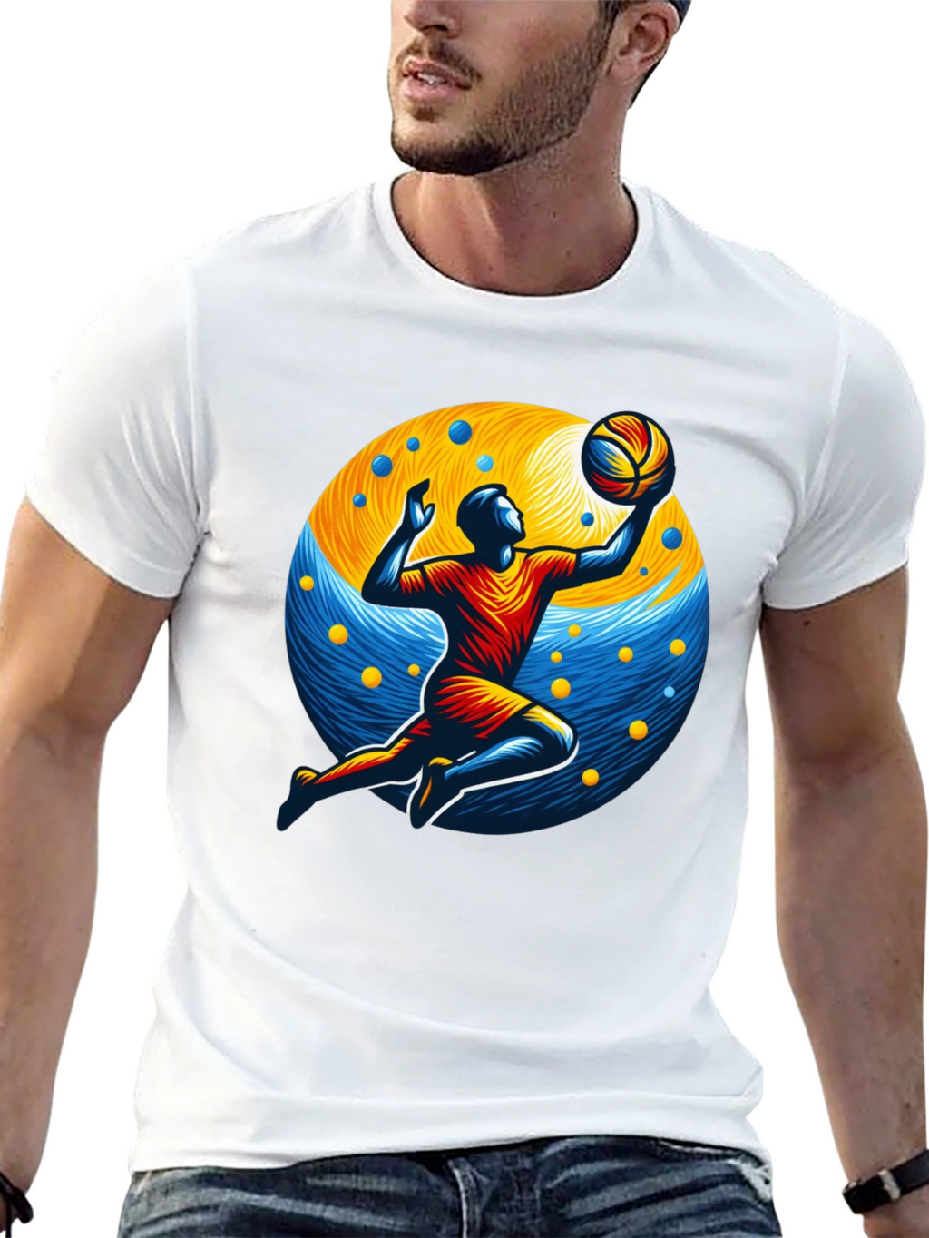Volleyball Player Graphic T-Shirt
