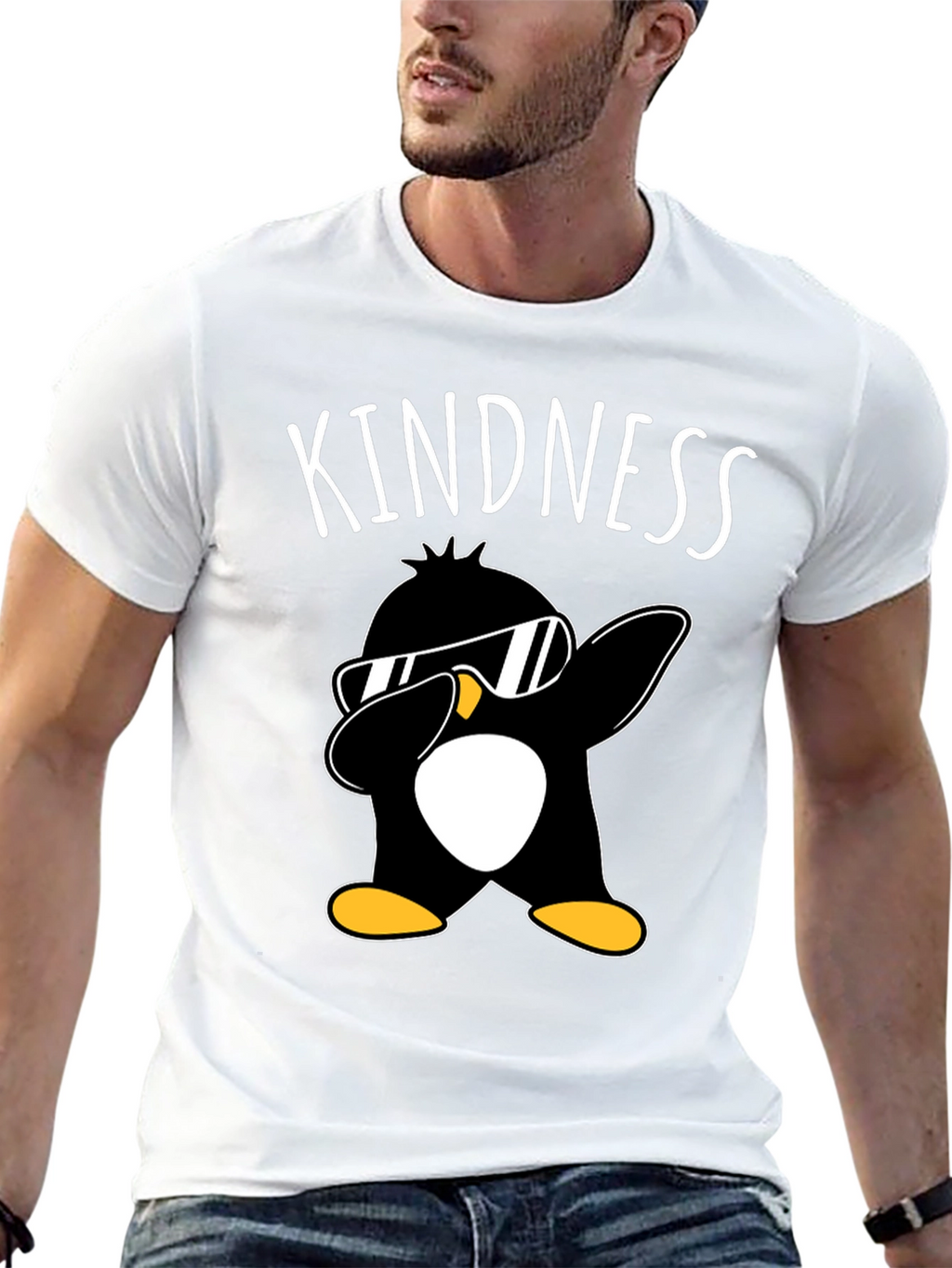 Kindness Penguin Dabbing T-Shirt - Unisex