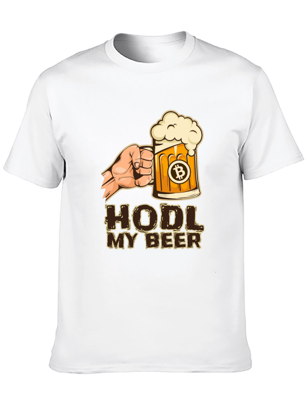 HODL My Beer Bitcoin Graphic T-Shirt