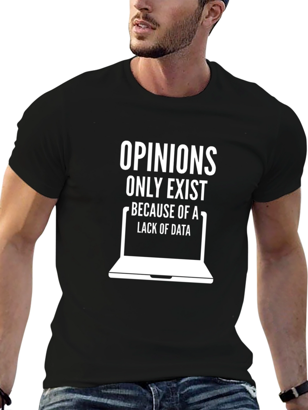 Data Humor T-Shirt: Opinions vs. Data