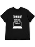 Data Humor T-Shirt: Opinions vs. Data
