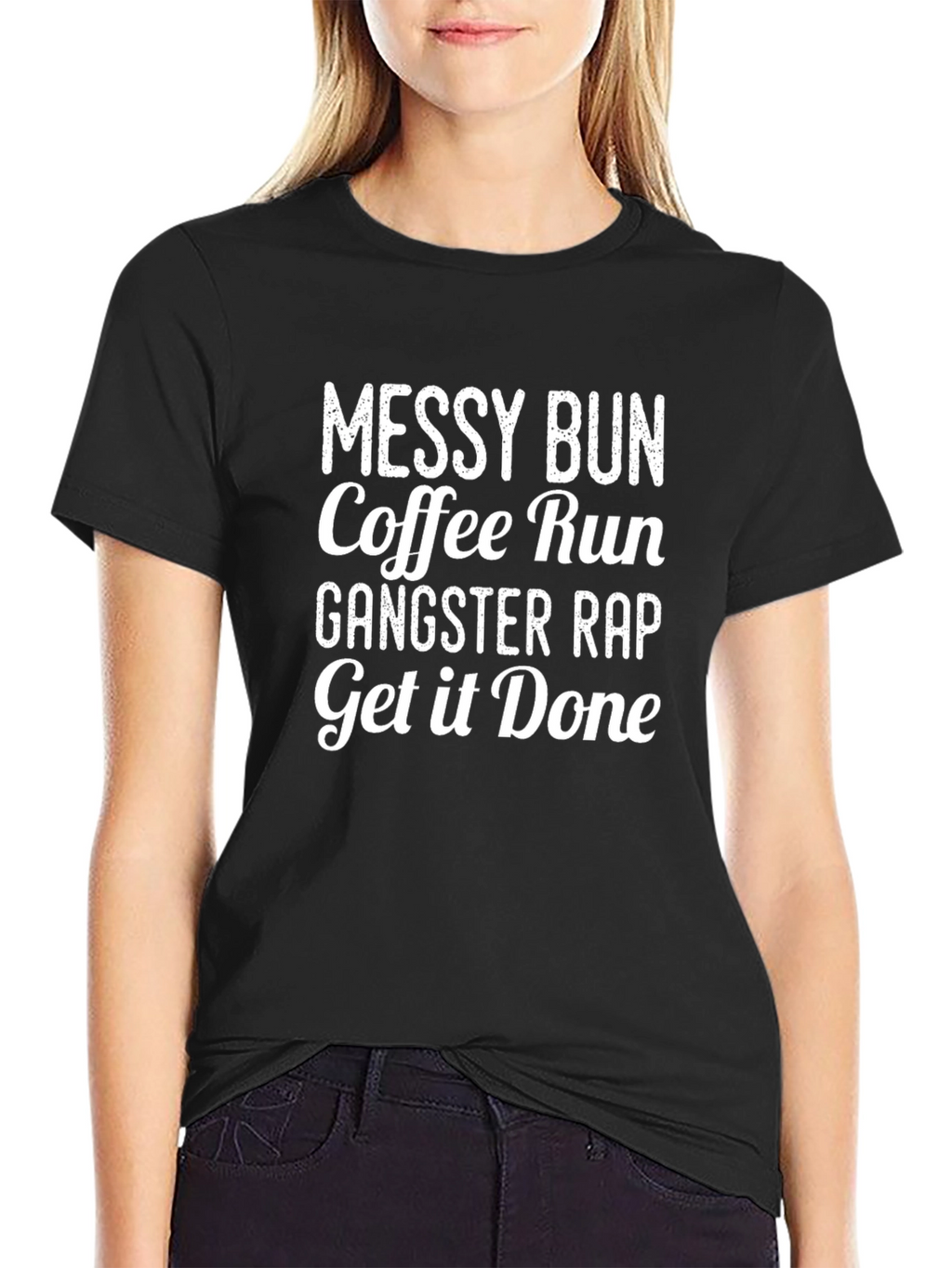 Messy Bun Coffee Run Graphic Tee