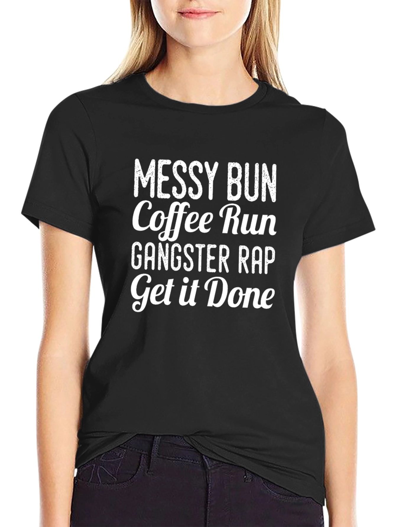 Messy Bun Coffee Run Graphic Tee