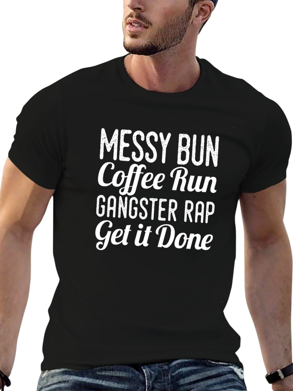 Messy Bun Coffee Run Graphic Tee