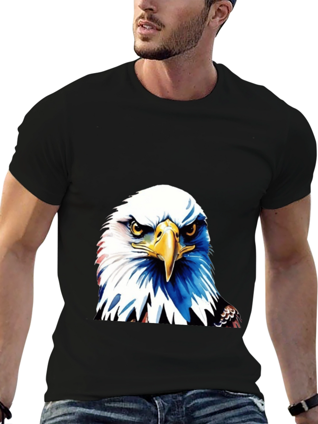 Bold Eagle Graphic Tee - Patriotic Style