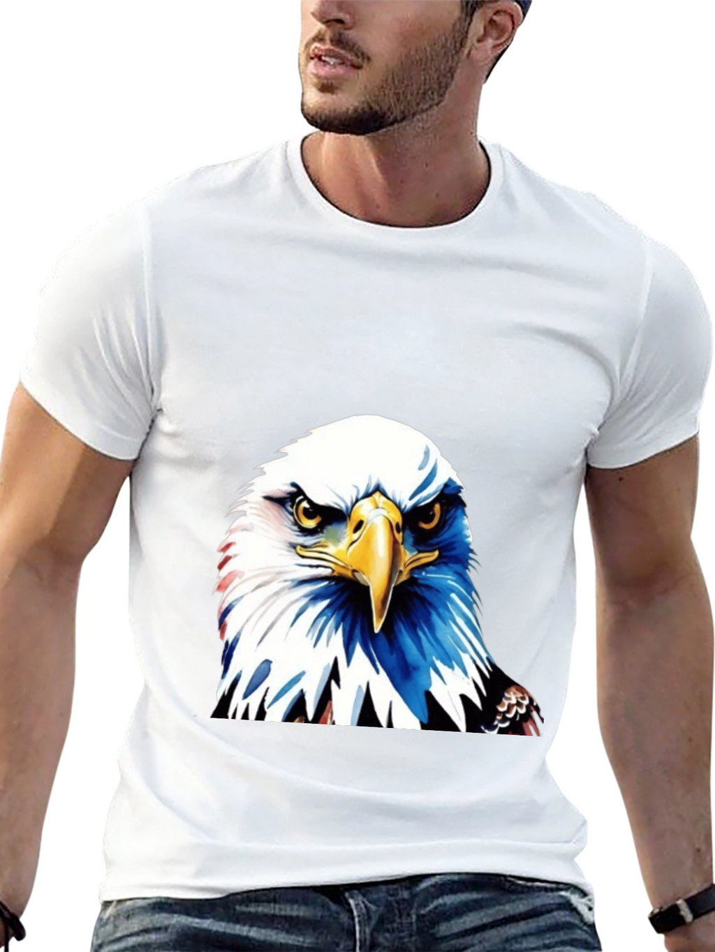 Bold Eagle Graphic Tee - Patriotic Style